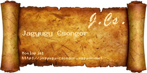 Jagyugy Csongor névjegykártya