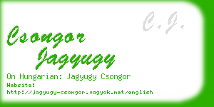 csongor jagyugy business card
